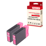 NOPAN-INK - x2 Cartouches compatibles pour CANON 1500 XL 1500XL Magenta pour Canon Maxify MB 2000 Series MB 2050 MB 2100 Series MB 2150 MB 2155 MB 23
