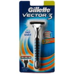 Gillette Vector-3 Razor Handle for Sensor Sensor Excel Cartridge Free Ship