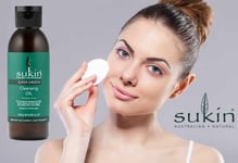2 x Sukin Facial Cleansing Oil Eye Eyliner Makeup Remover Skin Care Smoothing