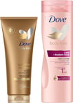 Dove Dermaspa Summer Revived Medium to Dark Tanning Lotion & Dove Body Love Care