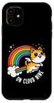 iPhone 11 9th Birthday Funny Cat Rainbow On Cloud Nine Case