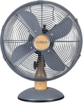 Tower T610000 Scandi Metal Desk Fan with 3 Speeds, Automatic Oscillation, 12”