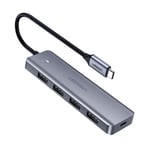Ugreen USB Type C HUB - 4x USB 3.2 Gen 1 med USB-C Strömport - Svart - TheMobileStore Laddare & kablar