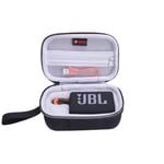 XANAD Case for JBL GO3 Portable Bluetooth Speaker,Hard EVA Storge Bag - black(gery lining)
