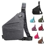 2024 Ny Wander Anti-Stöld Rese Sling Bag Bröstväska Grey