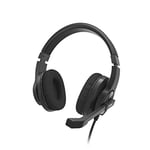 Hama HS-P350 V2 Casque Micro - Casque Jack, Microphone Intégré, Léger, Télécommande Intégrée, Fonction Mute - Noir