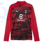 PUMA Ac Milan Pre-match Quarter-zip Top Men, storlek Small