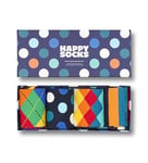 Happy Socks, 4-Pack Gift Box Crew Socks, Multi-Color Socks Gift Set for Men and Women, Size 36-40