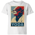 Star Wars Yoda Poster Kids' T-Shirt - White - 9-10 Years