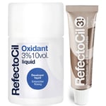 RefectoCil Eyebrow Color & Oxidant 3% Liquid Light Brown -