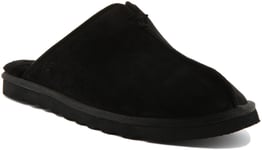 Skechers Renten Palco Mens Relaxed Fit Slippers In Black Size UK 7 - 12