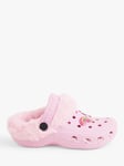 Angels by Accessorize Kids' Faux Fur Lined Clogs, Pink