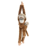 Wild Republic Mjukdjur Hängande Monkey med baby, 51 cm