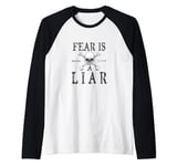 Fear Is A Liar T Shirt Cool Graphic Distressed Design Shirt Raglan Baseball Tee