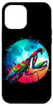 Coque pour iPhone 14 Pro Max Cool Graphic Tie Dye Lunettes de soleil Mantis Illustration Art