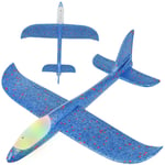 Iso Trade Segelflygplan i skum med LED - Blå