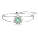 Swarovski armbånd Sunshine bracelet Mixed cuts, Sun, Green, Rhodium plated - 5642960