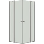 Dansani Match hörndusch, modell C+C, 87x97 cm, klart glas, satin profil