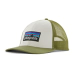 Patagonia P-6 Logo LoPro Trucker Hat - Casquette White / Buckhorn Green Taille unique