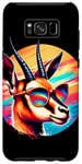 Coque pour Galaxy S8+ Lunettes de soleil cool Tie Dye Gazelle Illustration Art graphique