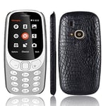Coque Pour Nokia 3310 2017 PU Étui Housse en Cuir Motif Crocodile Case Cover-Noir