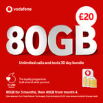Vodafone VODAFONE 40GB Pay As You Go SIM Card