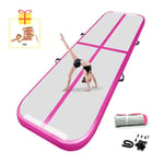 3/4/5/6/7/8/9/10/11/12m Gymnastic Air Mat with Electrical Pump Inflatable Air Track Yoga Mat for Home Use Gymnastics Training/Taekwondo/Cheerleading (Color : E, Size : 8000mm)