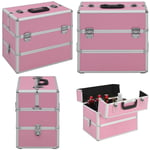 Sminklåda 37x24x35 cm rosa aluminium - Sminkväska - Sminkväskor - Home & Living