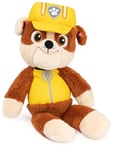 GUND PAW Patrol Official Rubble Take-Along Buddy Plush Toy, Premium Stuffed Animal for Ages 1 and Up, Yellow/Brown, 33.02cm
