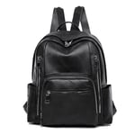 Casual Fashion Ryggsäck i mjukt läder H black