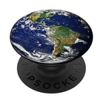PopSockets Earth Blue Planet Globe Planet World Space PopSockets PopGrip: Swappable Grip for Phones & Tablets