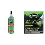 Slime - 473 ml/16 oz Non Toxic Eco Friendly Inner Tube Puncture Repair Sealant for Bicycles & 30023 Bike Inner Tube with Puncture Sealant, Presta Valve, 50/60-584mm (27.5 (650b) x 2.0-2.4)
