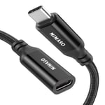 NIMASO USB C Extension Cable 1M, Type C Male to Female Thunderbolt 3 Charging Cable USB 3.1 Gen2, 10Gbps/ 4K Video/Audio Extend Cord for Samsung Galaxy S20 Note20 iPad Pro MacBook Pro,Switch,Dell