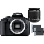 Canon EOS 2000D + EF-S 18-55mm F3.5-5.6 IS II Lens + Spare Battery - Easy-to-use DSLR Camera with a Versatile Lens and a Spare Battery, Ideal for Portraits and Landscape - Amazon Exclusive