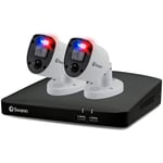 Swann Security 4K Enforcer CCTV System, 1 TB DVR-5680 and 2 x PRO-4KRL Enforcer Bullet Analogue CCTV Cameras, Works with Google Assistant and Alexa