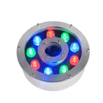 AMDHZ LED Ring Fountain Light Colorful Color Changing IP68 Waterproof Middle Hole Landscape Spotlight for Underwater Fountain Pool Square Park Water View Light (Color : 24V, Size : 6W)