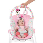 Bright Starts, Disney Baby, Transat Evolutif Minnie Forever Besties, Vibrations Apaisantes, Arche de Jeu Amovible avec 2 Jouets, Siège Inclinable, Jusqu'à 18 kg, à Partir de 0 Mois 12209