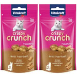 Vitakraft Crispy Crunch Malt - Friandises croustillantes Anti Boules de Poils pour Chat - 1 x 60g (Lot de 2)
