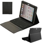 L&C® New Bluetooth Keyboard For Samsung Galaxy Tab2/3 7.0/10.1 Tablet Flip Case Stand (10.1 inch for Samsung Tab 1/2, Black)