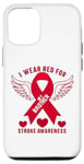 Coque pour iPhone 14 Pro « I Wear Red For My Brother Stroke Awareness Survivor »