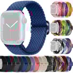 SKALO Flätat tygarmband Apple Watch Series 4-6 40mm - Fler färger Blå
