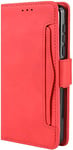 HualuBro Xiaomi Mi 10 Case, Magnetic Full Body Protection Shockproof Flip Leather Wallet Case Cover with Card Slot Holder for Xiaomi Mi 10 5G Phone Case (Red)
