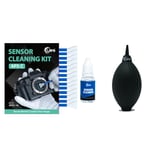 UES APS-C Camera Sensor Cleaning Kit (14pcs Swabs + 15ml Cleaner) and Lens Sensor Dust Air Blower