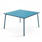 OVIALA Oviala - Table de jardin carrée en métal bleu pacific Palavas Bleu