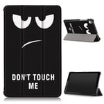 Lenovo Tab M8 tri-fold pattern leather flip case - Don't Touch Me