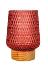 Pauleen 48307 LED Mobile luminaire Rose Glamour Timer Battery Pink matt Table lamp, Wood Glass, 0.8 W