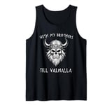 Odins Brothers Valhalla Warrior Gym Viking Beard Axes Runes Tank Top