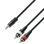 Adam Hall Cables 3 STAR YWCC 0100 - Câble Audio Mini-Jack 3,5 mm stéréo vers 2 x RCA mâle 1 m