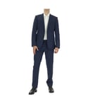 Emporio Armani Mens Men Suit Regular fit Ankle length Full sleeve Navy Wool - Size IT 54 (Men's)