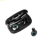 RTYU TWS 5.0 2500mAh LED Display Super Bass Stereo Earbuds Noise Cancelling Waterproof IPX5 With Dual Mic For Gaming Sport (Color : Black)